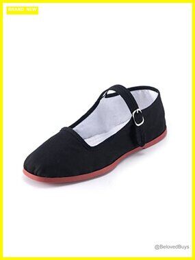 Womens Classic China Flats Cotton Mary Janes Tai Chi Shoes Buckle Casual
